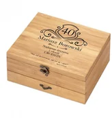 Gadżety dla niej i dla niego - Murrano Akcesoria do wina dedykacja zestaw dla niego z okazji 40 urodzin ZDW4-016 - miniaturka - grafika 1