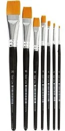 Creativ Company A/S Pędzle płaskie, syntetyczne, 7 sztuk - Pędzle - miniaturka - grafika 2