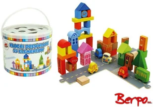 PLAYME Klocki drewniane w wiaderku Ulica 7119 - Klocki - miniaturka - grafika 2