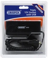 Akcesoria do elektronarzędzi - DRAPER 12076 adapter ładowarki samochodowej z gniazda 3 i USB AA2 - miniaturka - grafika 1