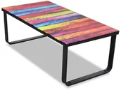 Ławy i stoliki kawowe - vidaXL Szklany stolik kawowy z nadrukiem tczy - miniaturka - grafika 1