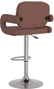 vidaXL Stołki barowe, 2 szt., brązowe, sztuczna skóra - Taborety i hokery - miniaturka - grafika 6