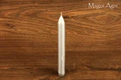 Świece - Magoi Agni Świeca z wosku 16x1,5cm - srebrna (5 sztuk) drim75a - miniaturka - grafika 1