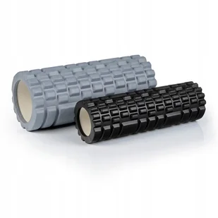 Wałek roller do ćwiczeń duo 2w1 czarny i szary Eb - Akcesoria do masażu - miniaturka - grafika 9