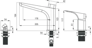 Deante Bateria wannowa 3-otw. biała HIACYNT BIANCO BQH A13M - Baterie wannowe i prysznicowe - miniaturka - grafika 3