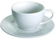 Filiżanki - Tognana Polishgel Circles zestaw 6 kubki z spodek do herbaty, porcelana, biała PS085022145 - miniaturka - grafika 1