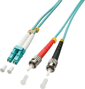 LINDY Patchcord światłowodowy LC/ST OM3 50/125um, Multimode, 10m 46384 - Patchcordy - miniaturka - grafika 2