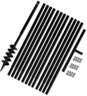 Świdry do ziemi - vidaXL vidaXL Świder glebowy z uchwytem, 100 mm, rurą przedłużającą, 13 m, stal - miniaturka - grafika 1