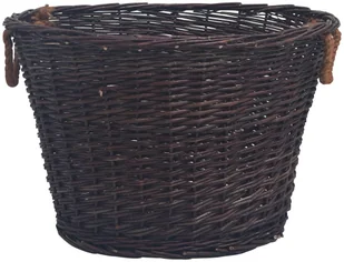 vidaXL 3-cz. zestaw koszyky na drewno, sztaplowane, czerwona wiklina vidaXL - Akcesoria kominkowe - miniaturka - grafika 6