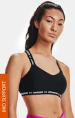 Biustonosze - Under Armour Czarny biustonosz sportowy Crossback Low - miniaturka - grafika 1