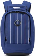 Plecaki - Delsey Polska Plecak miejski w paski Securban Niebieski 003334604-02 - miniaturka - grafika 1
