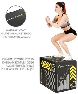 HMS PYB01 SKRZYNIA PLYOMETRYCZNA SOFT 750x600x500MM PREMIUM - Pozostały sprzęt i akcesoria do ćwiczeń - miniaturka - grafika 15