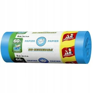 JAN Worki Do Segregacji 60L A16 Niebiesk - Worki na śmieci - miniaturka - grafika 2