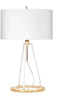 Lampy stojące - Elstead Lighting ELSTEADLIGHTING Lampka stołowa FERRARA styl nowoczesny metal,tkanina biały FERRARA/TL WPG - miniaturka - grafika 1