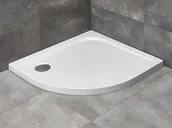 Brodziki prysznicowe - Radaway Delos E Brodzik półokrągły 100x80cm - miniaturka - grafika 1