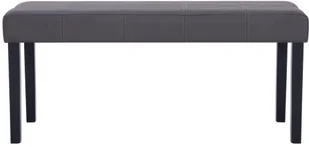 vidaXL Ławka, 106 cm, szara, sztuczna skóra vidaXL - Ławki do przedpokoju - miniaturka - grafika 5