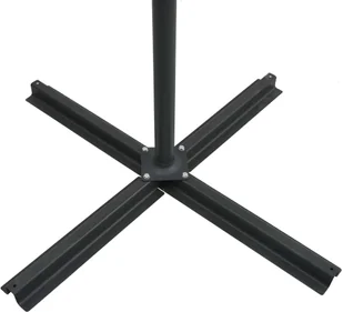 vidaXL Parasol wiszący z LED i stalowym słupkiem, 250x250 cm, lazurowy vidaXL - Parasole ogrodowe - miniaturka - grafika 8