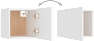 vidaXL Lumarko 7-cz. zestaw szafek TV, biały, płyta wiórowa 3078661 - Szafki RTV - miniaturka - grafika 9