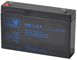 Akumulator żelowy 6,0V/7,2Ah MW - Akumulatory ogólnego zastosowania - miniaturka - grafika 3
