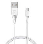 Kable USB - Kabel MicroUSB Swissten 1.5m biały (9mm) - miniaturka - grafika 1