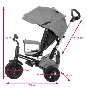 Kidz Motion Tobi Velar - szary - Rowerki trójkołowe Kidz Motion Tobi Velar - szary - Rowerki trójkołowe - miniaturka - grafika 29