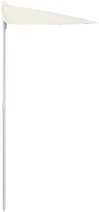 vidaXL Półokrągły parasol ogrodowy na słupku, 180x90 cm, piaskowy 315559 - Parasole ogrodowe - miniaturka - grafika 5