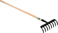 Grabie i motyki - Flo Grabie metalowe 8 zębów z trzonkiem drewnianym 35741 ZYSKAJ RABAT 30 ZŁ 35741 - miniaturka - grafika 1