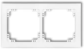 Klawisze i ramki - Karlik Deco Soft biały mat ramka 2-krotna 25DRSO-2 25DRSO-2 - miniaturka - grafika 1