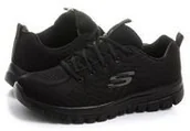 Buty sportowe damskie - Skechers Graceful-get Connected 12615-bbk - miniaturka - grafika 1
