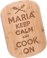 Deski do krojenia - Murrano Bambusowa Deska do Krojenia z Grawerem Keep Calm DSK-BMB1-009 - miniaturka - grafika 1