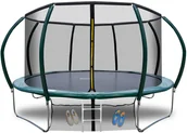Trampoliny - TRAMPOLINA OGRODOWA 374CM 12FT Z SIATKĄ I DRABINKĄ FIT-NET - miniaturka - grafika 1