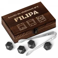 Pozostałe akcesoria barmańskie - Murrano Kamienie do whisky kostki w drewnianym opakowaniu grawer Ulubiona Gra ZEKOS-001 - miniaturka - grafika 1