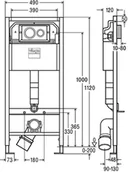 Stelaże i zestawy podtynkowe do WC - Viega Prevista Dry zestaw stelaż podtynkowy WC + przycisk spłukujący chrom 792855 - miniaturka - grafika 1