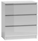 Szafki RTV - Biała minimalistyczna komoda na ubrania R8-M24 - miniaturka - grafika 1