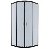 Kabiny prysznicowe - Novoterm Kabina prysznicowa 80x80 czarne profile Tiara Kerra - miniaturka - grafika 1