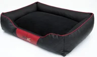 Legowiska dla psów - Hobbydog Legowisko Cesarskie Exclusive Czarny skaj i czarne futro R4 R4 CEECZC1 - miniaturka - grafika 1