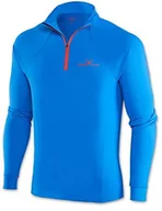 Koszulki sportowe męskie - Black Crevice Black Crevice Męska koszulka funkcyjna z zamkiem błyskawicznym, niebieska (jasnoniebieski/czerwony), XXL BCR112030-LBR-XXL - miniaturka - grafika 1