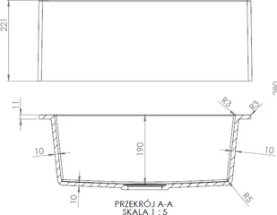 Laveo Komodo 58x49 czarny SBK_710A - Zlewozmywaki - miniaturka - grafika 7