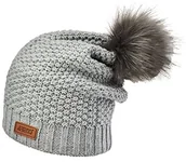 Czapki narciarskie - Areco areco damska czapka czapka-pudel "Anne maigret" -  - szary 7169 - miniaturka - grafika 1