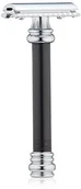 Maszynki do golenia i wkłady - Merkur y  38.011  golarka regulowana czarna  rączka chrom 9038011-Black - miniaturka - grafika 1