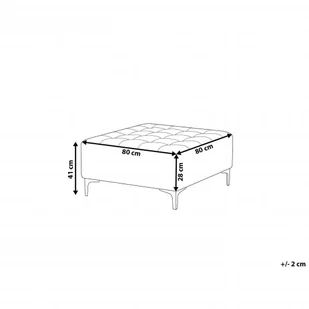Beliani Otomana skóra ekologiczna biała ABERDEEN - Fotele - miniaturka - grafika 9