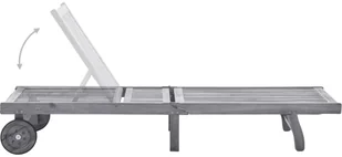 vidaXL Leżak, lite drewno akacjowe 311872 - Leżaki ogrodowe - miniaturka - grafika 7