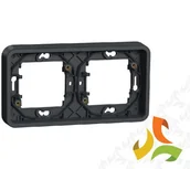 Klawisze i ramki - Schneider Electric MUREVA STYL Podstawa podtynkowa 2 podwójna pozioma IP55 antracyt MUR34101 MUR34101/SCH - miniaturka - grafika 1