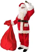 Stroje karnawałowe - Strojemikolaja.pl Strój Mikołaja deluxe z polaru - komplet pełny 13 elementów i 4 dodatki - miniaturka - grafika 1