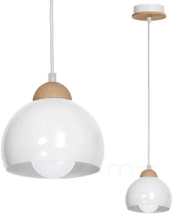 Decoland Żyrandol DAMA 1xE27/60W/230V bialy - Lampy sufitowe - miniaturka - grafika 2