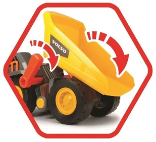 Dickie Toys Wywrotka Volvo Construction z 3 światłami i dźwiękiem Toys 725335 - Samochody i pojazdy dla dzieci - miniaturka - grafika 9