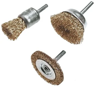 VERTO VERTO Zestaw szczotek drucianych VERTO 62H613 tarczowe 3 elementy) 62H613 62H613 - Pozostałe wyposażenie warsztatu - miniaturka - grafika 2