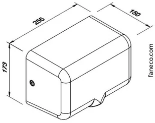 Faneco suszarka do rąk Passat H 1350 W obudowa metalowa stal szczotkowana D1350SCBH - Suszarki do rąk i włosów - miniaturka - grafika 3