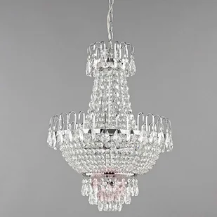 Lampenwelt Chromowana kryształowa lampa wahadłowa CASPARIA - Lampy sufitowe - miniaturka - grafika 3