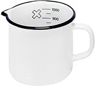 Garnki - Krüger Karl  garnek na mleko z dzióbkiem, emaliowane garnek do mleka, w kolorze białym, do wyboru różne rozmiary, biały, 12 cm 4121 - miniaturka - grafika 1